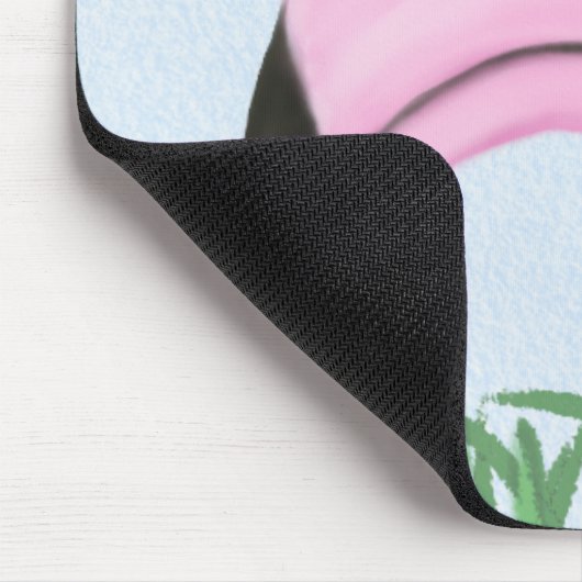Hübsch rosa Flamingo Mousepad (Ecke)