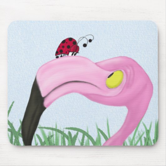 Hübsch rosa Flamingo Mousepad (Vorne)