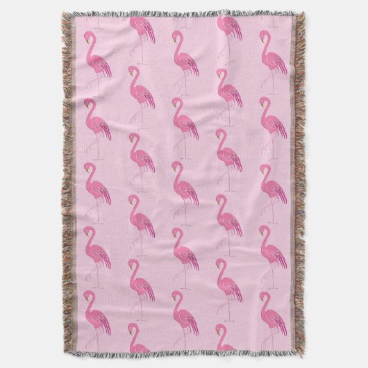 Hübsch rosa Flamingo-Muster Decke (Vorderseite Vertikal)