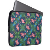 Hübsch rosa Flamingo-Muster Laptopschutzhülle (Vorne Rechts)