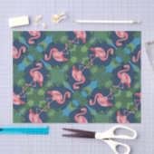 Hübsch rosa Flamingo-Muster Seidenpapier (Handwerk)