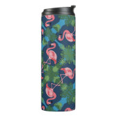 Hübsch rosa Flamingo-Muster Thermosbecher (Nach links gedreht)