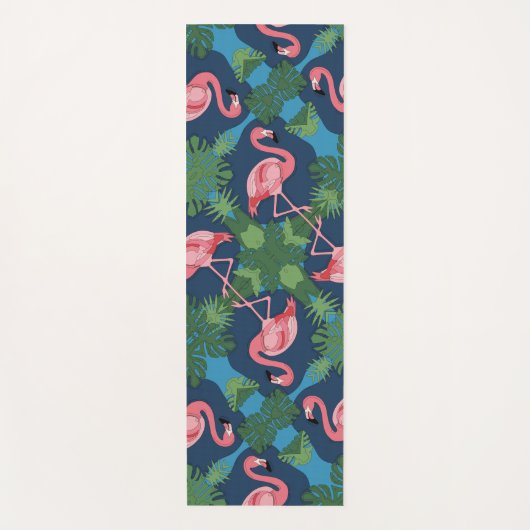 Hübsch rosa Flamingo-Muster Yogamatte (Vorderseite)