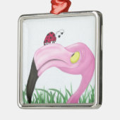 Hübsch rosa Flamingo Ornament Aus Metall (Links)