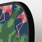 Hübsch rosa Flamingo Pickleball Schläger (Linke Seite)