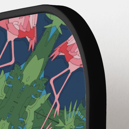 Hübsch rosa Flamingo Pickleball Schläger (Linke Seite)