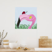 Hübsch rosa Flamingo Poster (Küche)