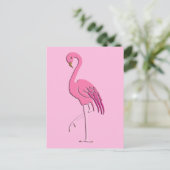 Hübsch rosa Flamingo Postkarte (Stehend Vorderseite)