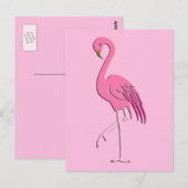 Hübsch rosa Flamingo Postkarte (Vorne/Hinten)