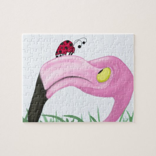 Hübsch rosa Flamingo Puzzle (Horizontal)