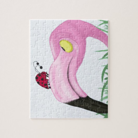 Hübsch rosa Flamingo Puzzle (Vertikal)