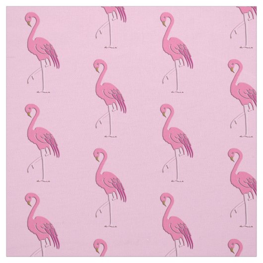 Hübsch rosa Flamingo, rosa Hintergrund Stoff (Muster)