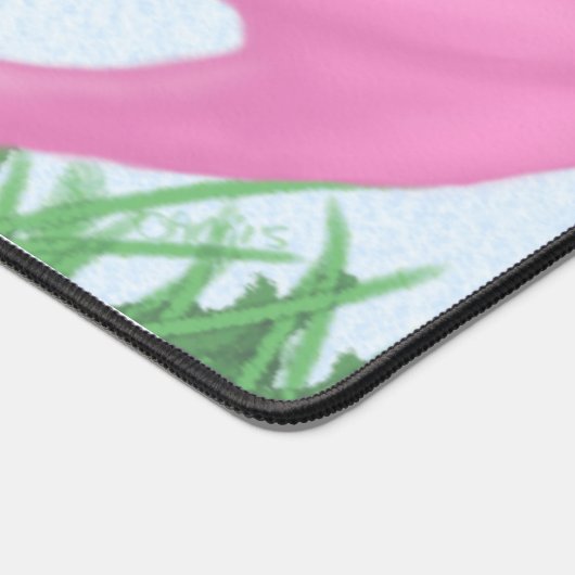 Hübsch rosa Flamingo Schreibtischunterlage (Ecke)