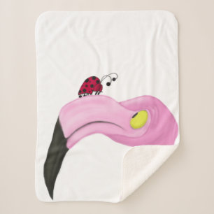 Hübsch rosa Flamingo Sherpadecke