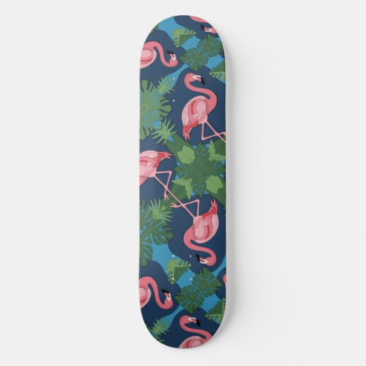 Hübsch rosa Flamingo Skateboard (Vorderseite)