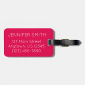 Hübsch rosa Flamingo Tropical Island Bird Beach Gepäckanhänger (Rückseite horizontal)