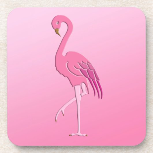 Hübsch rosa Flamingo Untersetzer (Vorderseite)