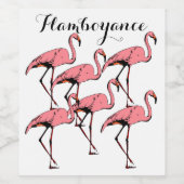 Hübsch rosa Flamingos Flamboyance Weinmarken Weinetikett (Einzelnes Label)