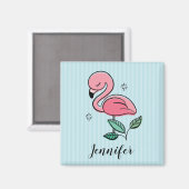 Hübsch rosa Flamingos Magnet (Vorderseite/Rückseite)
