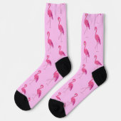 Hübsch-rosa Flamingos Socken (Linkes Detail)