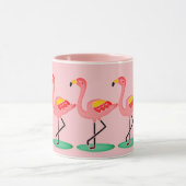 Hübsch rosa Flamingos Tasse (Zentrum)