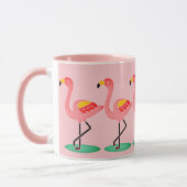 Hübsch rosa Flamingos Tasse (Links)