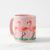 Hübsch rosa Flamingos Tasse (Vorderseite Links)