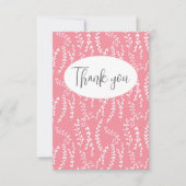 Hübsch rosa Flora Flair Dankeschön Karte (Vorderseite)