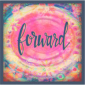 Hübsch rosa Floral Forward One Word Aufkleber (Vorderseite)