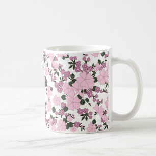Hübsch rosa Floral Kaffeetasse