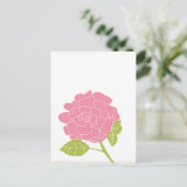 Hübsch rosa Floral Postkarte (Stehend Vorderseite)