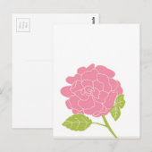 Hübsch rosa Floral Postkarte (Vorne/Hinten)