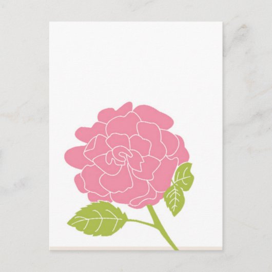 Hübsch rosa Floral Postkarte (Vorderseite)