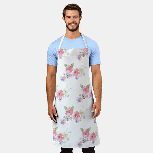 Hübsch rosa Floral Schürze (Getragen)