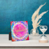 Hübsch rosa florale Dankbarkeit Inspiration Easel Fotoplatte (InSitu)