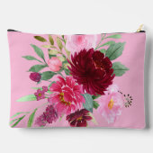 Hübsch rosa florale Kosmetiktüte Zubehörtasche (Rückseite)