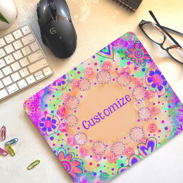 Hübsch rosa, florale Personalisierte Inspiritivitä Mousepad