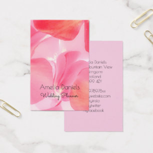 Hübsch rosa florale Visitenkarte