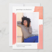 Hübsch-Rosa-Foto-Graduierungsparty Einladung (Vorderseite)