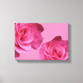 Hübsch rosa Französische Rose Schwarze Kunst Leinwanddruck