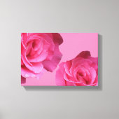 Hübsch rosa Französische Rose Schwarze Kunst Leinwanddruck (Vorderseite)