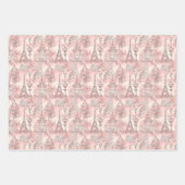 Hübsch rosa französisches Pariser Design Geschenkpapier Set (Vorderseite 2)