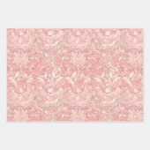 Hübsch rosa französisches Pariser Design Geschenkpapier Set (Vorderseite)