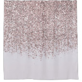 Hübsch rosa Funkelnd Blush Glitzer Duschvorhang (Vorderseite)