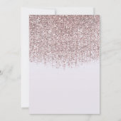Hübsch Rosa Funkelnd Blush Glitzer Sweet 16 Party Einladung (Rückseite)