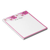 Hübsch rosa Gelbe Blume Notizblock (angewinkelt)