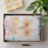 Hübsch-Rosa-Gelbe Blume Seidenpapier (Geschenk)