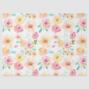 Hübsch-Rosa-Gelbe Blume Seidenpapier