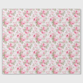 Hübsch rosa gestrichene Rose Geschenkpapier (Flach)