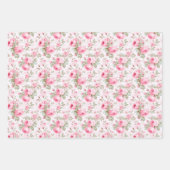 Hübsch rosa gestrichene Rose Geschenkpapier Set (Vorderseite 2)
